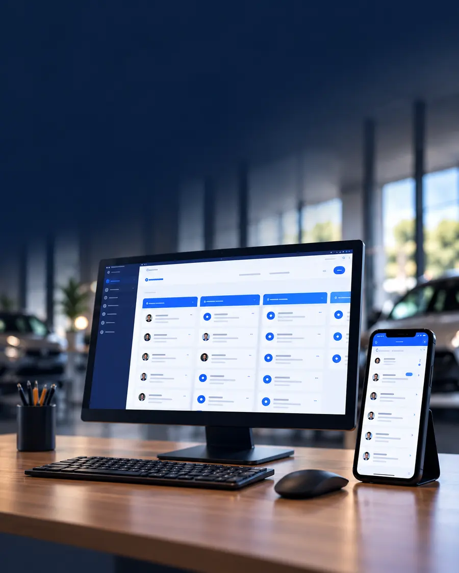 Pipeline de ClaxSales en una computadora y en un celular